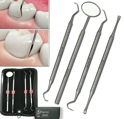 Zahnhygiene Zahnreinigung Zahnpflege Kit Skalierer Schaber Zahnspiegel