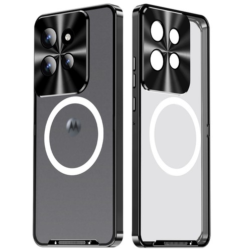 For Motorola Edge 50, Shockproof Aluminum Metal Bumper Magnetic Back Cover Case - Picture 19 of 21