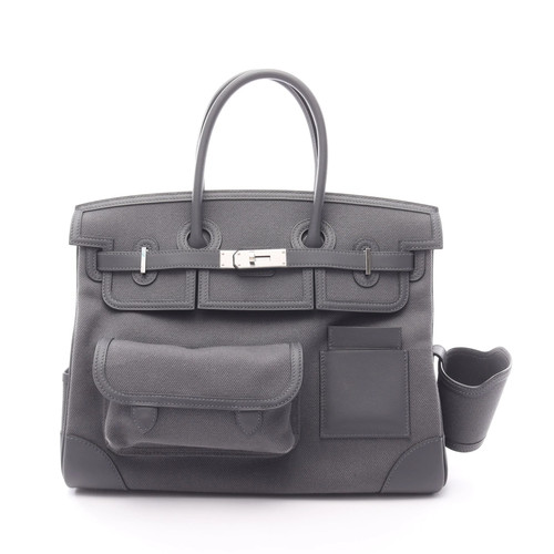 Hermes Birkin 35 Handbag Gray Canvas #RCB2684