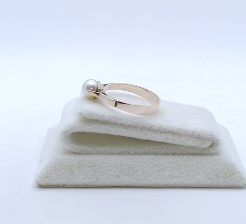 Ring 333er Rotgold mit Perle 9kt Goldring - Perlenring Gr. 53 - Bild 9 von 11