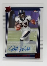 2021 Clearly Donruss Javonte Williams Rated Rookie Red /49 Auto #75