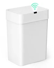 Bathroom Trash Can with Lid, 4 Gallon Motion Sensor Garbage Can Automatic Tou...