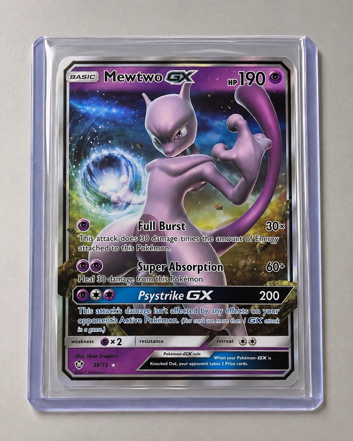 Mewtwo GX 39/73 Shining Legends Ultra Rare Holo Pokemon Card