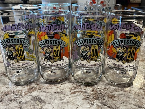 8 Vintage 1991 Hardee’s Flintstones Glasses First 30 Years 1963/1964 - Picture 17 of 17