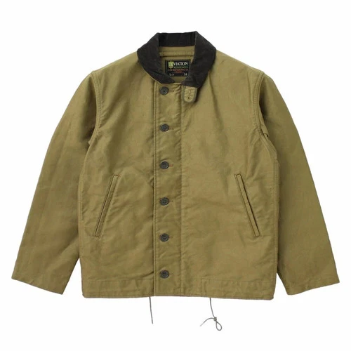 Buzz Rickson's BR15346  N-1 Flight Jacket Civilian Model Khaki New - product listing photo