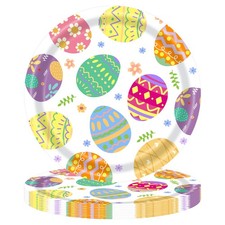 Easter Party Plate Easter Egg Table Decoration Festival Tableware 7" 20pcs