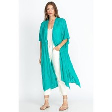 NWT Johnny Was Teal Palm Georgia Kimono O/S