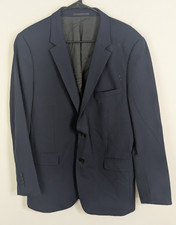 Theory Blazer Men's 42R Blue Single Breasted Wool Blend