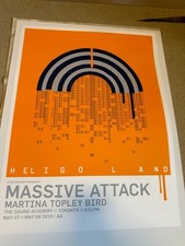 Massive Attack Tour Poster Toronto Art Trip Hop Electronic Band Tour Rare Print