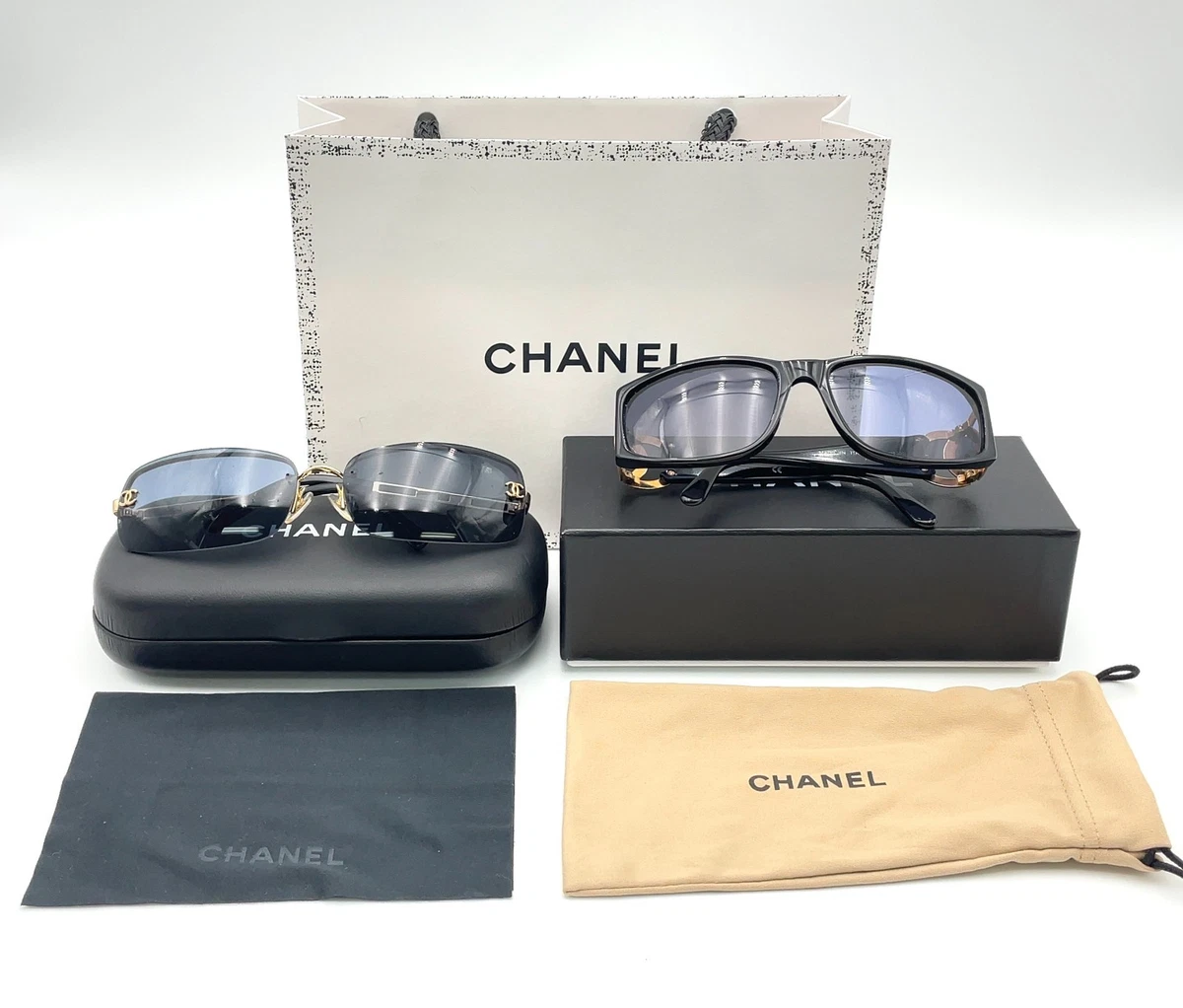 CHANEL Rimless Plastic Frame Sunglasses for Women for sale | eBay