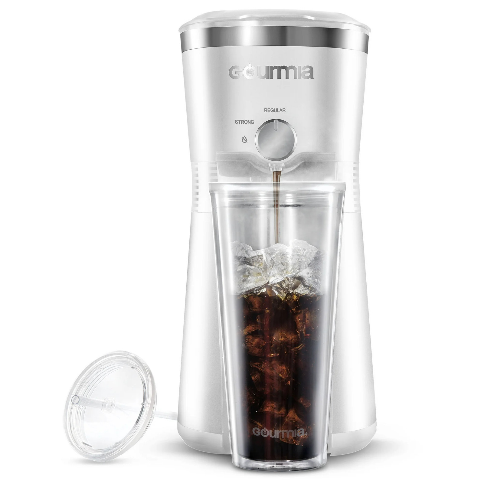 With 25 Fl Oz. Reusable Tumbler, White