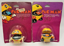 1982 TOMY PAC-MAN  MS. PAC-MAN Wind-Up Toys   Original Cards   Vintage Lot
