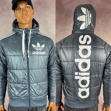 Adidas Original Firebird Trefoil BIG LOGO Grey White Casual Y2K Jacket Size XS