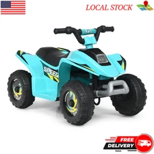 6V Kids Electric ATV Quad Ride On 4 Wheeler Toy Car w/ Battery & Charger Blue