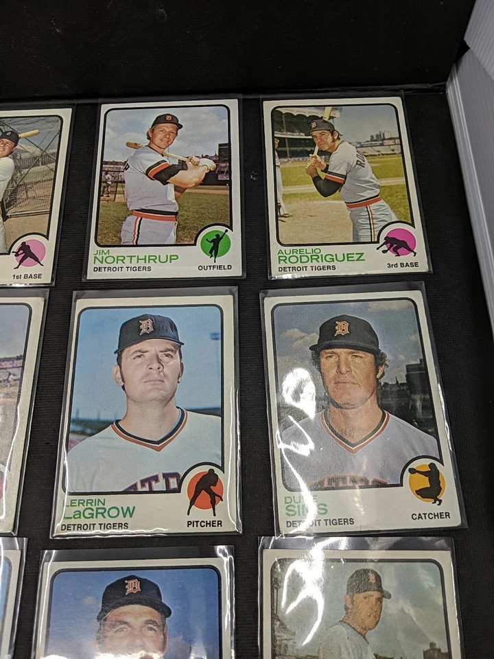1973 Topps Detroit Tigers Equipo Completo Conjunto de 16 Kaline Freehan Cash Martin Foto 4 de 4