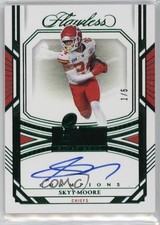 2023 Panini Flawless Champions Signatures Emerald 1/5 Skyy Moore Auto 1ib5