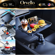 Car Cup Holder Tray Food Table For Eating Travel Drink Organizer For Road Tri