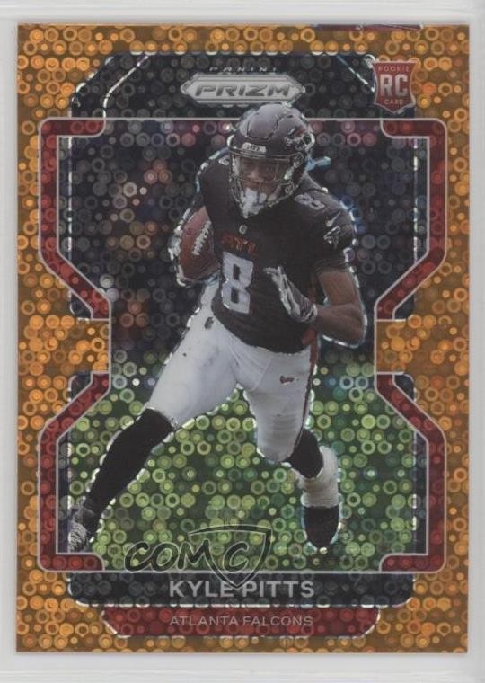 2021 Panini Prizm Rookie Orange Disco Prizm Kyle Pitts #341 Rookie RC 12g7
