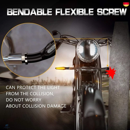 CCAUTOVIE LED Blinker Motorrad E Geprüft Universal Blinker Tagfahrlicht Blinker - Bild 6 von 7