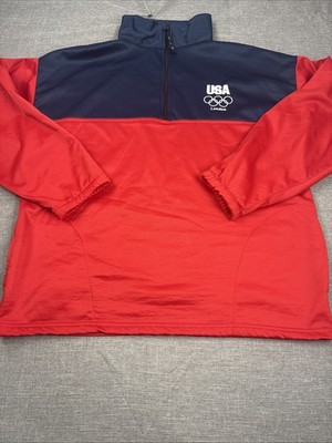 Team USA 2012 London Olympics 1/4 Zip Pullover Adult Sz LG Jacket Sweatshirt