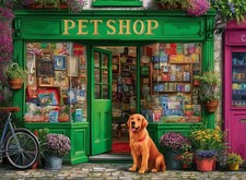 500 Piece Puzzle for Adults   Cute Dogs Pet Shop Jigsaw ...