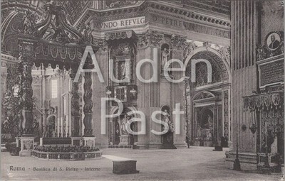 Roma Basilica Di San Pietro Innenraum Vatikan Postkarte