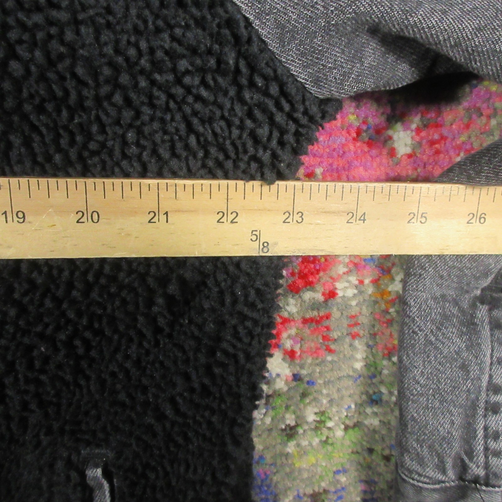 Levi's Sherpa Hybrid Trucker Jacket Mens L Black Denim Fleece EUC