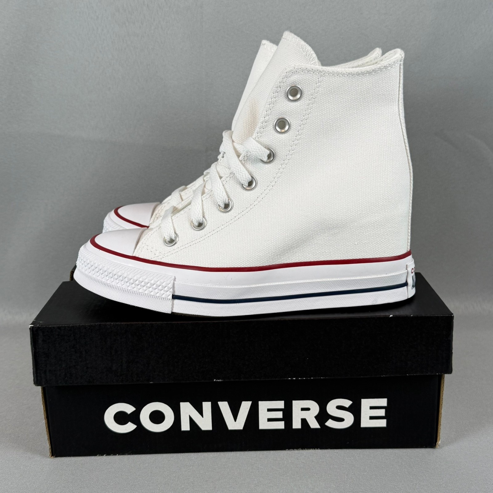 Converse Chuck Taylor All Star Wedge Platform Womens Size 6.5 White A11908C New-image