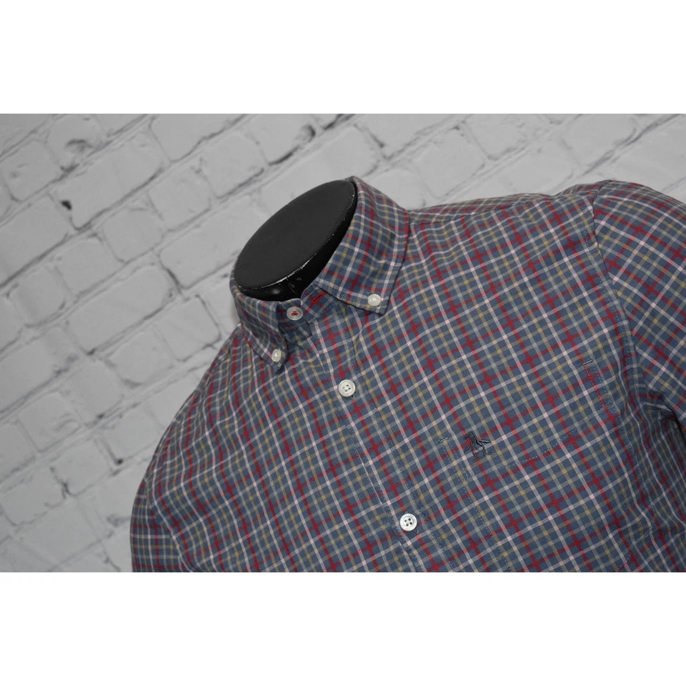 Original Penguin Munsingwear Dress Shirt Men Size Small Blue Red Plaid - Image 3 of 4