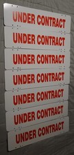 NEW/OTHER - 7 Real Estate Rider Signs-UNDER CONTRACT-6"x24" 2-Sided Poly/Plastic