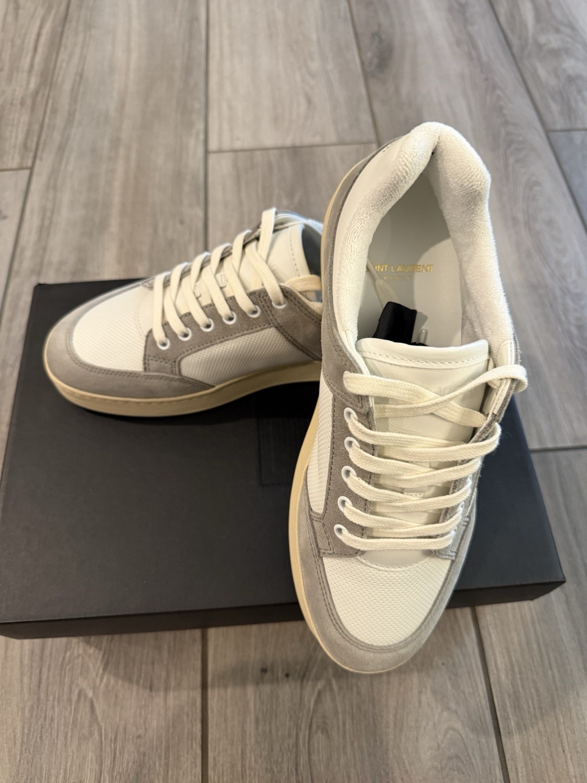 Sneakers Saint Laurent uomo bicolore SL 61 taglia 9 (42) punta tonda bassa stringate