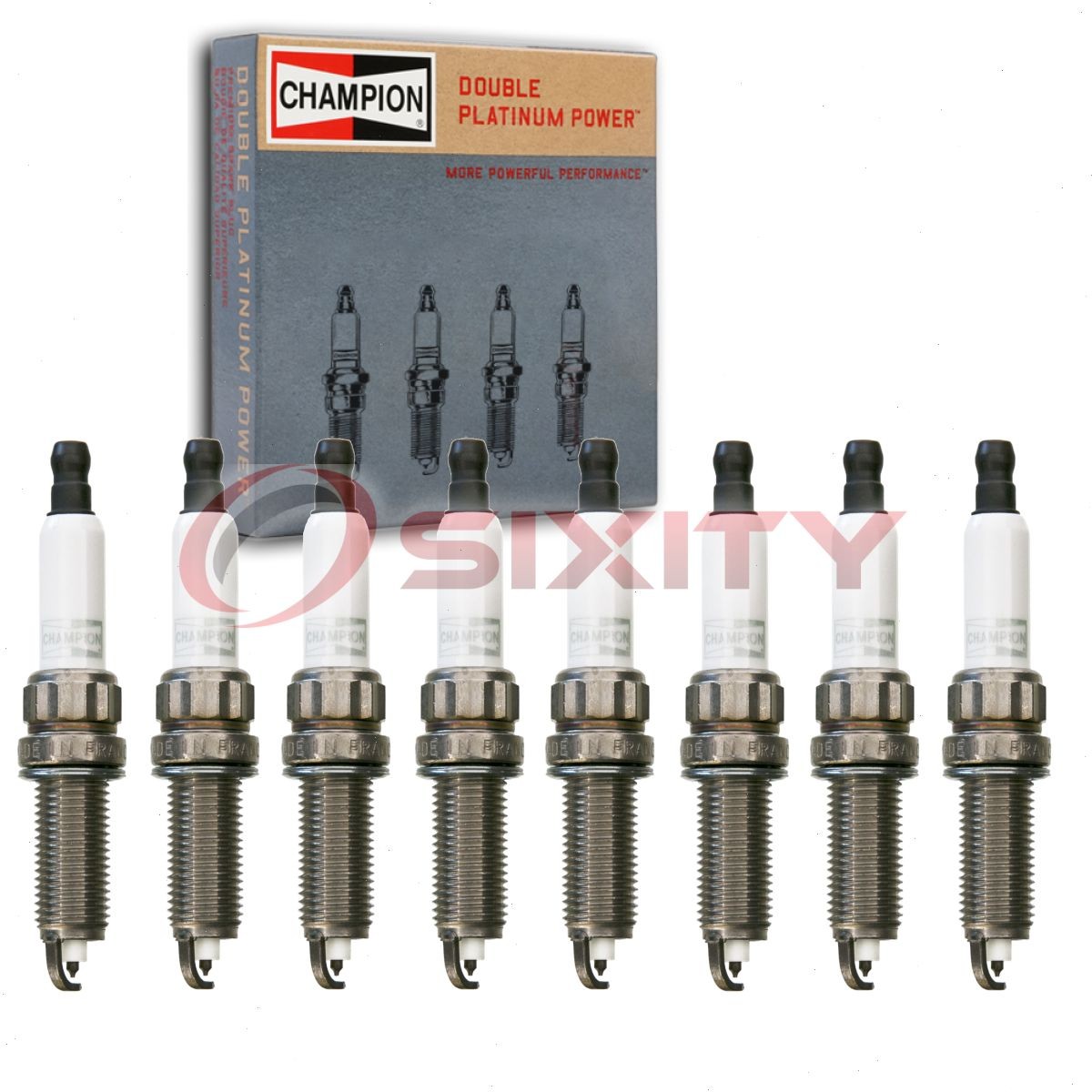 8 pc Champion Double Platinum Spark Plugs for 2009-2012 BMW 750Li 4.4L V8 qr