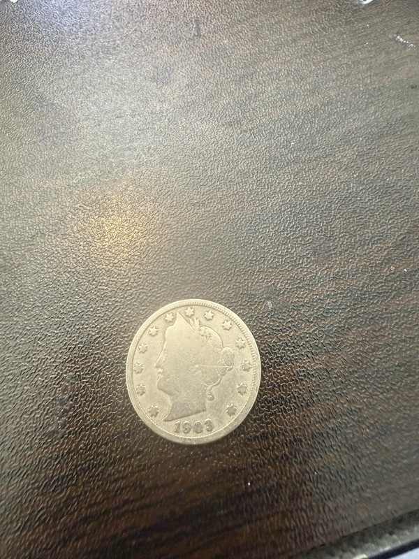 1903 United States Liberty Head Nickel V 5 Cents Coin Circulated