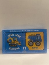 Book Puzzle Set LITTLE LEARNERS With 10 2 Piece Puzzles Of Vehicles BRAND NEW