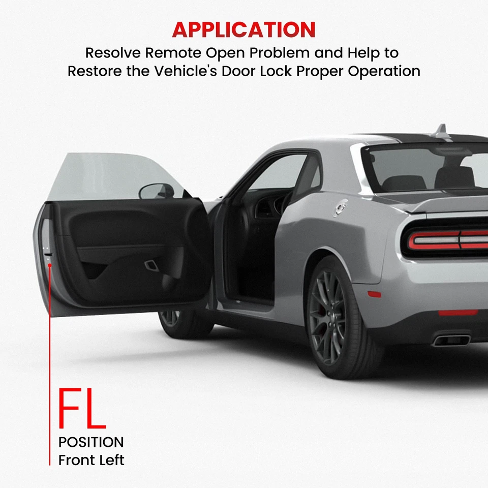 Front Left Door Latch Assembly For Dodge Challenger 2011-2014 68064403AB 931-749 Foto 4 de 4