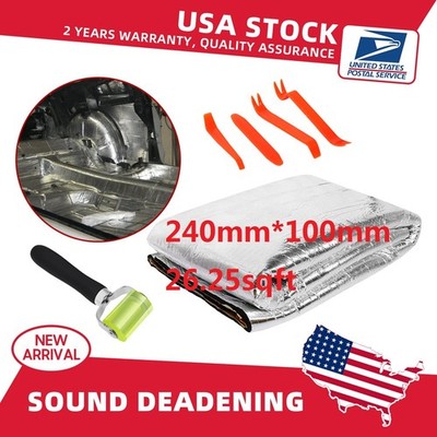 94''x40'' Sound Deadener Car Hood Engine Block Heat Shield Noise Insulation Mat