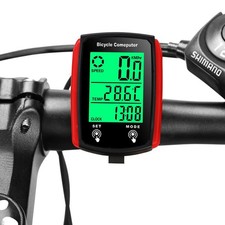 Wasserdichter kabelgebundener digitaler LCD-Fahrradcomputer Fahrradtachometer Kilometerzähler UK