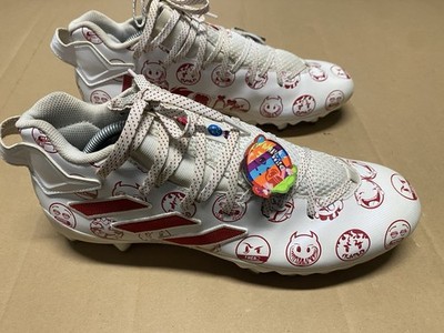 ADIDAS Freak 22 Big Mood Football Cleats Emojis White Blue Adizero Size 12 MINT
