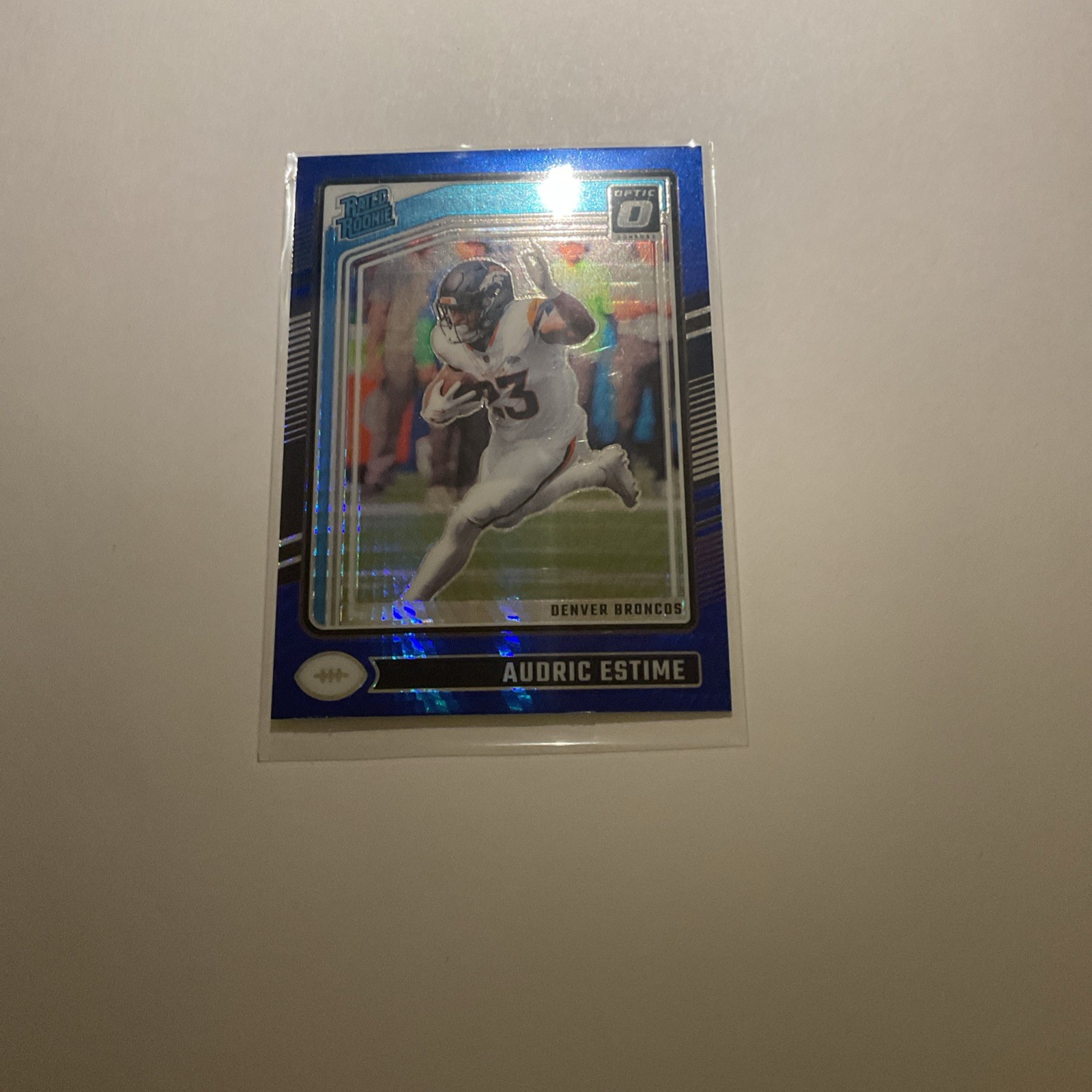 2024 Panini Donruss Optic - Rated Rookie Audric Estime #206 Blue Hyper Prizm...