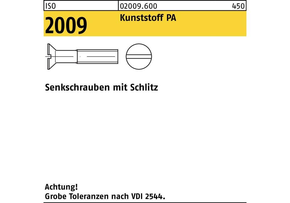 Reyher Senkschraube ISO 2009 m.Schlitz Полиамид M 6 x 30