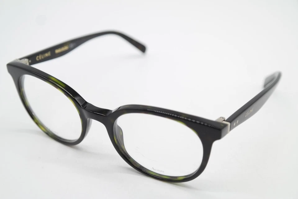 Occhiali CELINE CL 41349 Marrone Argento Oro Ovale Montatura Nuova - Immagine 3 di 4