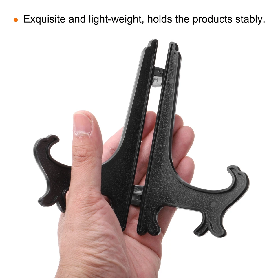 Soportes de placa de acrílico de 7" para soporte de exhibición soporte de placa negro 12 piezas Foto 3 de 4