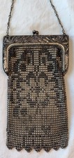 Whiting Davis Antique Mesh Purse 1920s Vintage Deco Flapper Purse