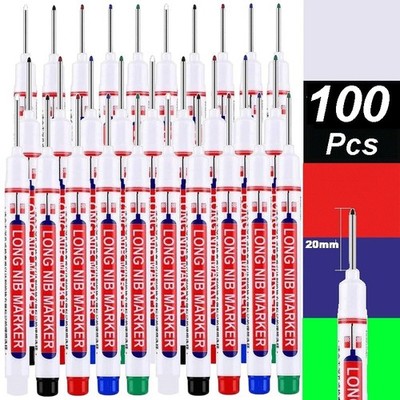 10 Pcs Long Head Deep Hole Marker - Long Nib Marker, Multi-Purpose Deep Hole