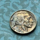 Amazing toning on the "VF" 1937 "P" buffalo, compl. horn, shine and EYE-APPEAL!