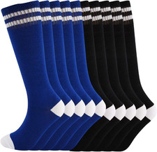 Knee High Socks for Kids, Cotton Soccer Socks for Boys, Girls, Toddlers