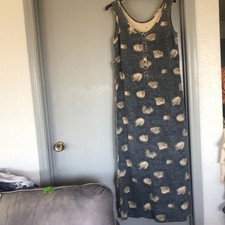 Vintage Democracy Size M Maxi Shift Tank Sleeveless Dress Made in USA