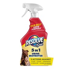 Cleaner Spray 22oz Urine Destroyer Pet Stains Odor Resolve Carpet 5-in-1 Odors