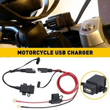 Waterproof Motorcycle to Charger SAE USB Adapter For Inline Phone Fuse Cable GPS