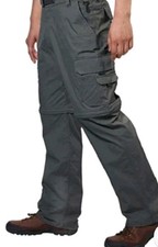 BC Clothing Convertible Cargo Pants Shorts Mens Size XXL 32 Charcoal Gray 40x32